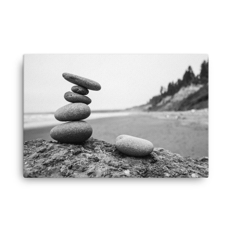 Ruby Beach Cairn Canvas Print