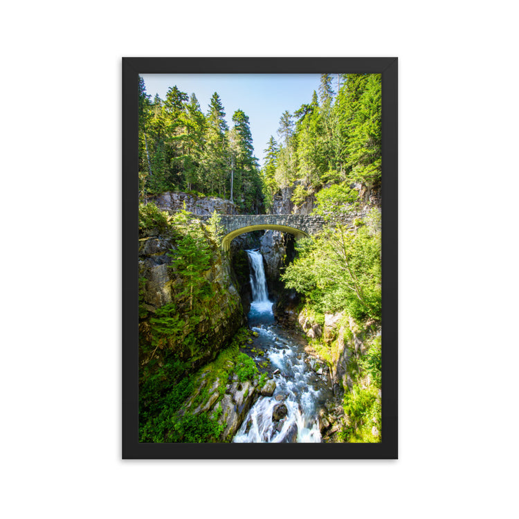 Christine Falls Bridge Mt. Rainier National Park Framed Print