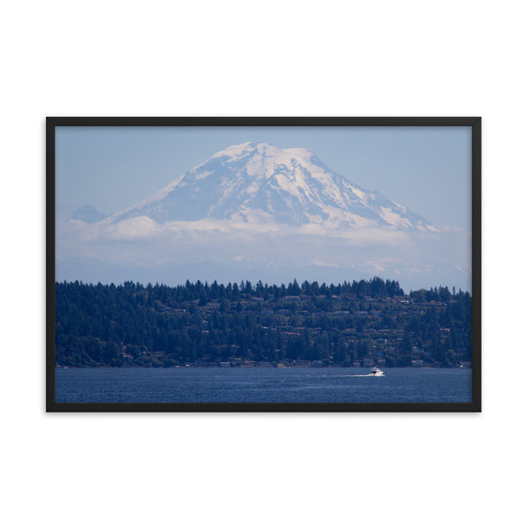 Mt. Rainier Puget Sound Framed Print