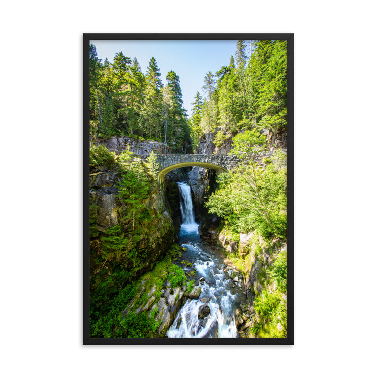 Christine Falls Bridge Mt. Rainier National Park Framed Print