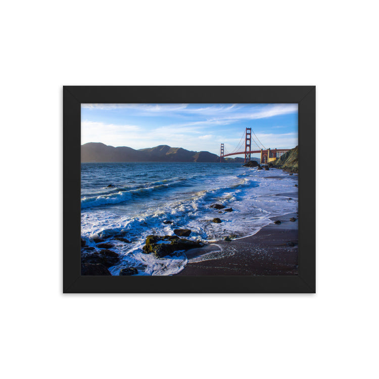 Golden Gate Bridge Sunset Framed Print