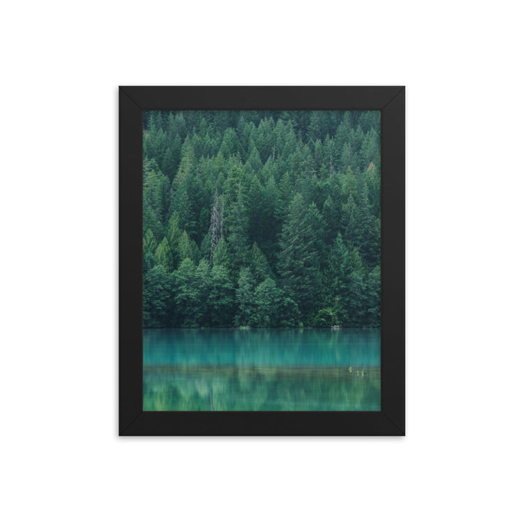 Reflejo del lago Diablo Lámina enmarcada