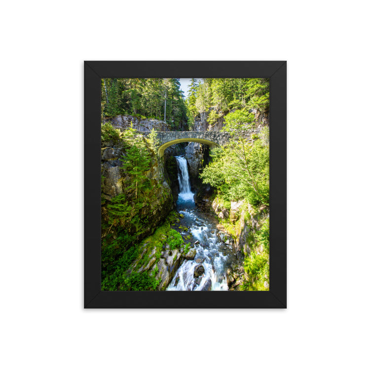 Christine Falls Bridge Mt. Rainier National Park Framed Print