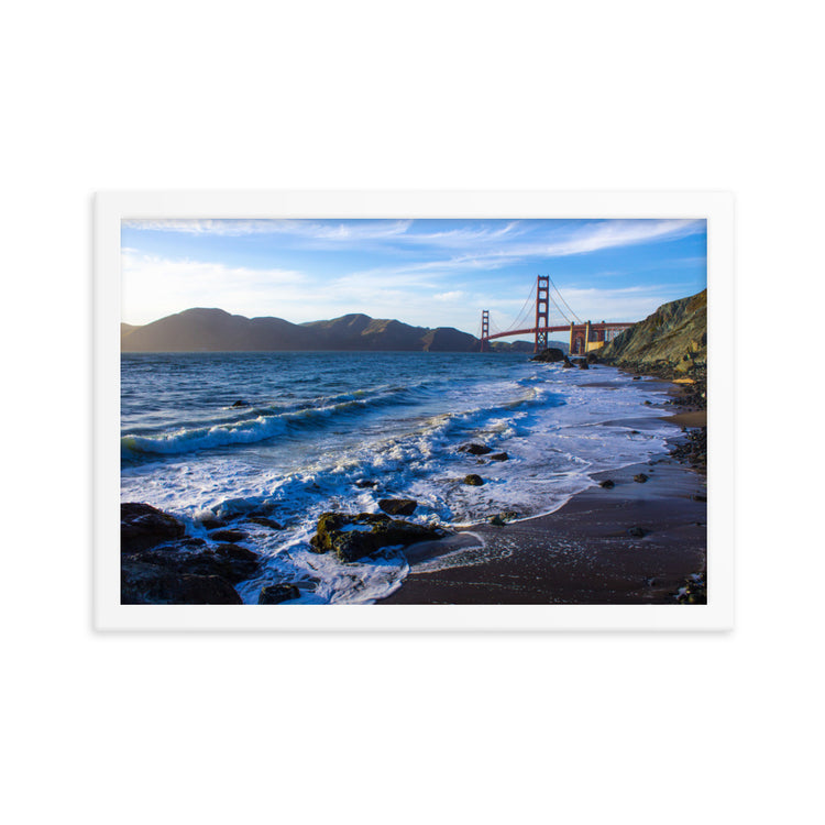 Golden Gate Bridge Sunset Framed Print