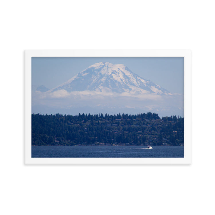 Mt. Rainier Puget Sound Framed Print