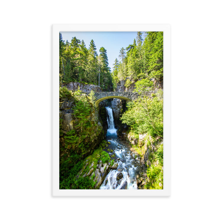 Christine Falls Bridge Mt. Rainier National Park Framed Print