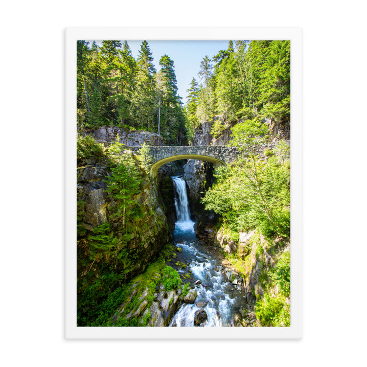 Christine Falls Bridge Mt. Rainier National Park Framed Print