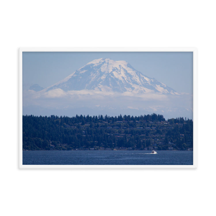 Mt. Rainier Puget Sound Framed Print