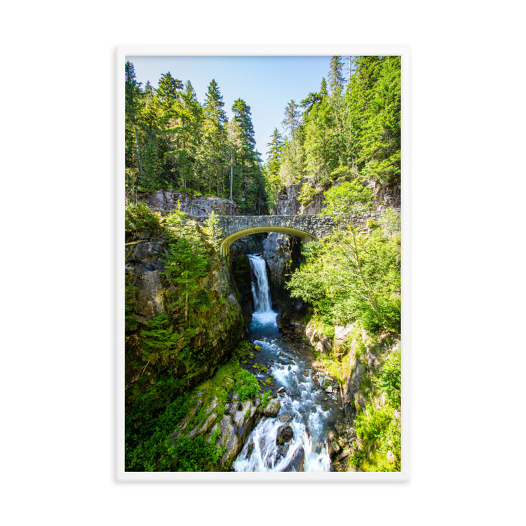 Christine Falls Bridge Mt. Rainier National Park Framed Print