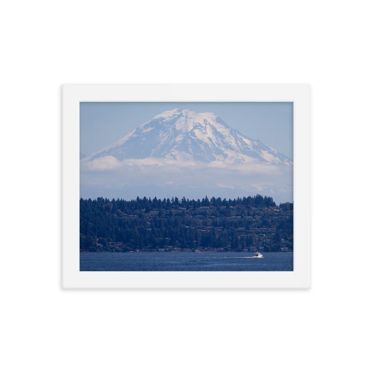 Mt. Rainier Puget Sound Framed Print