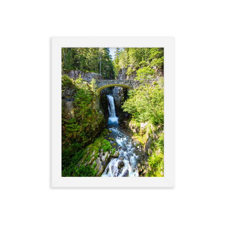Christine Falls Bridge Mt. Rainier National Park Framed Print