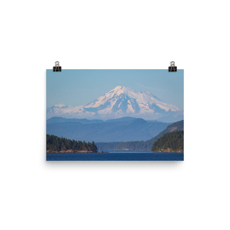 Impresión de la puesta del sol del monte Baker