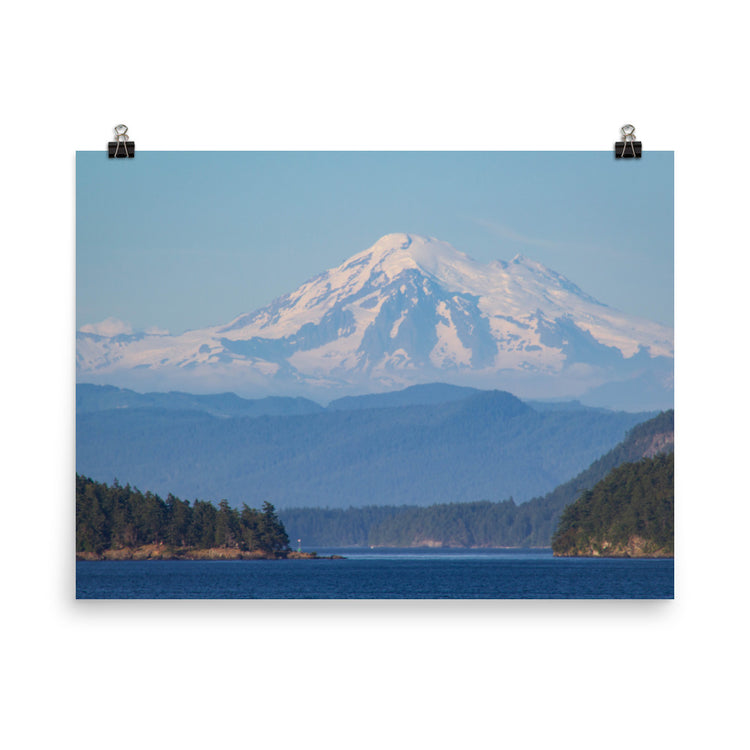 Impresión de la puesta del sol del monte Baker