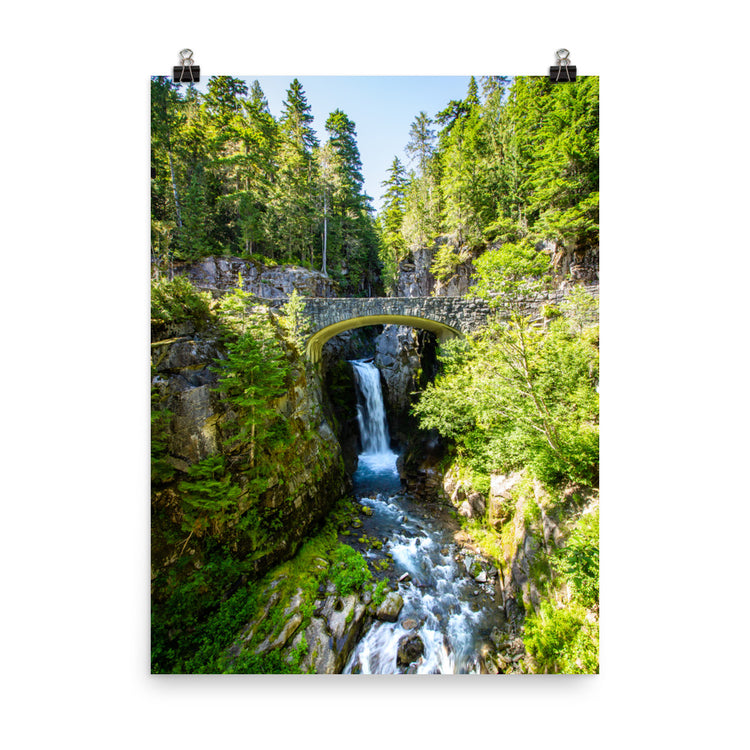 Christine Falls Bridge Mt. Rainier National Park Print