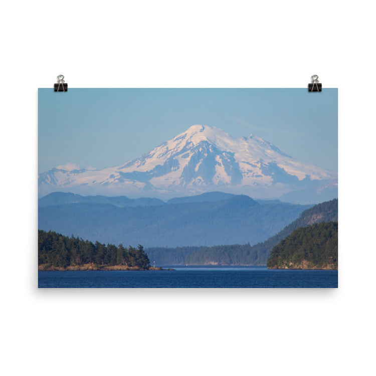 Impresión de la puesta del sol del monte Baker