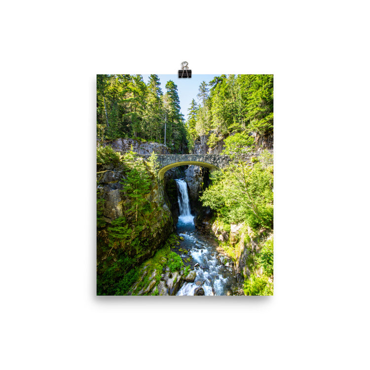 Christine Falls Bridge Mt. Rainier National Park Print