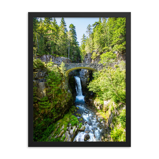 Christine Falls Bridge Mt. Rainier National Park Framed Print