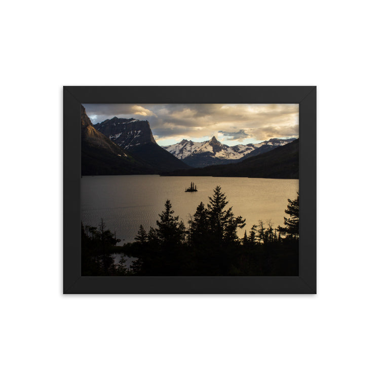 Lámina enmarcada Parque Nacional St. Mary Lake Glacier