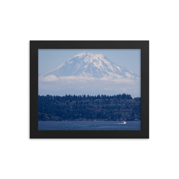 Mt. Rainier Puget Sound Framed Print