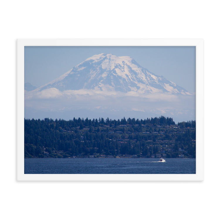 Mt. Rainier Puget Sound Framed Print