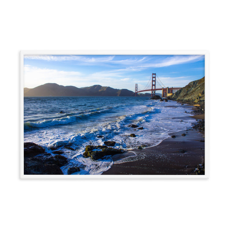 Golden Gate Bridge Sunset Framed Print
