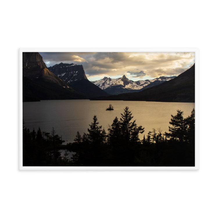 Lámina enmarcada Parque Nacional St. Mary Lake Glacier