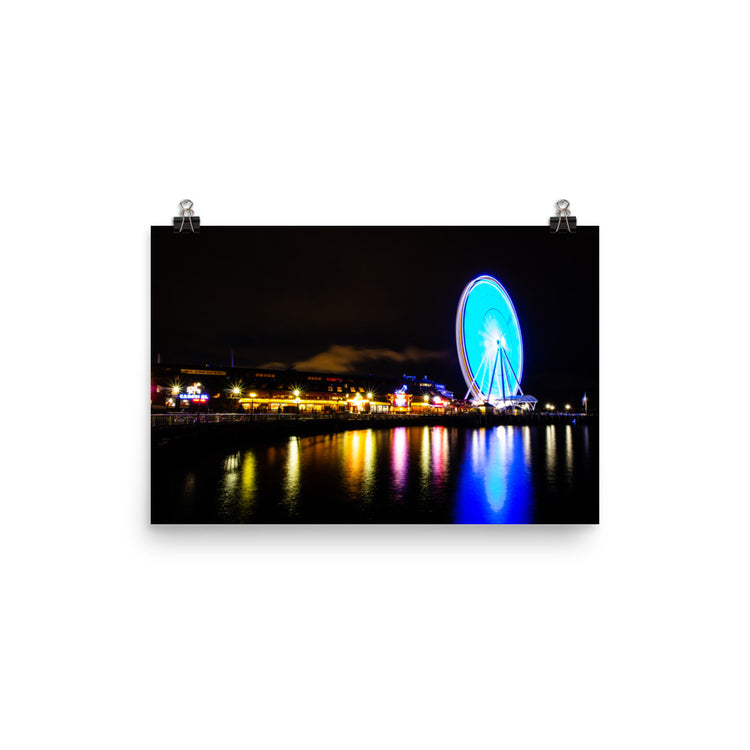 Seattle's Waterfront Park at Night Print